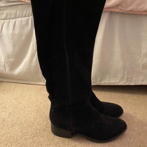 Suede Black Boots